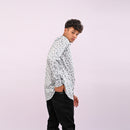 Grey Printed Slim Fit Shirt