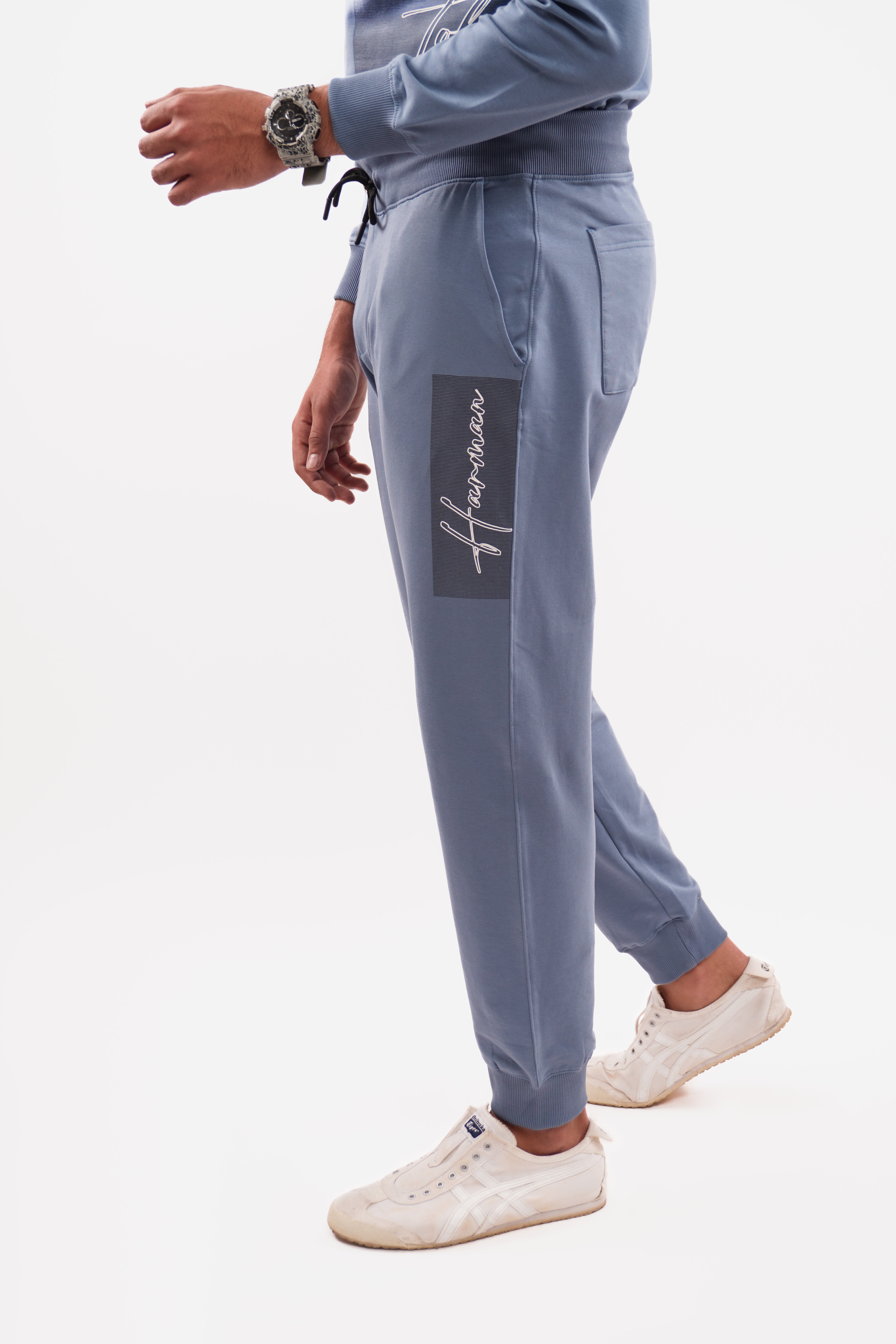 Steel Blue Regular Fit Joggers