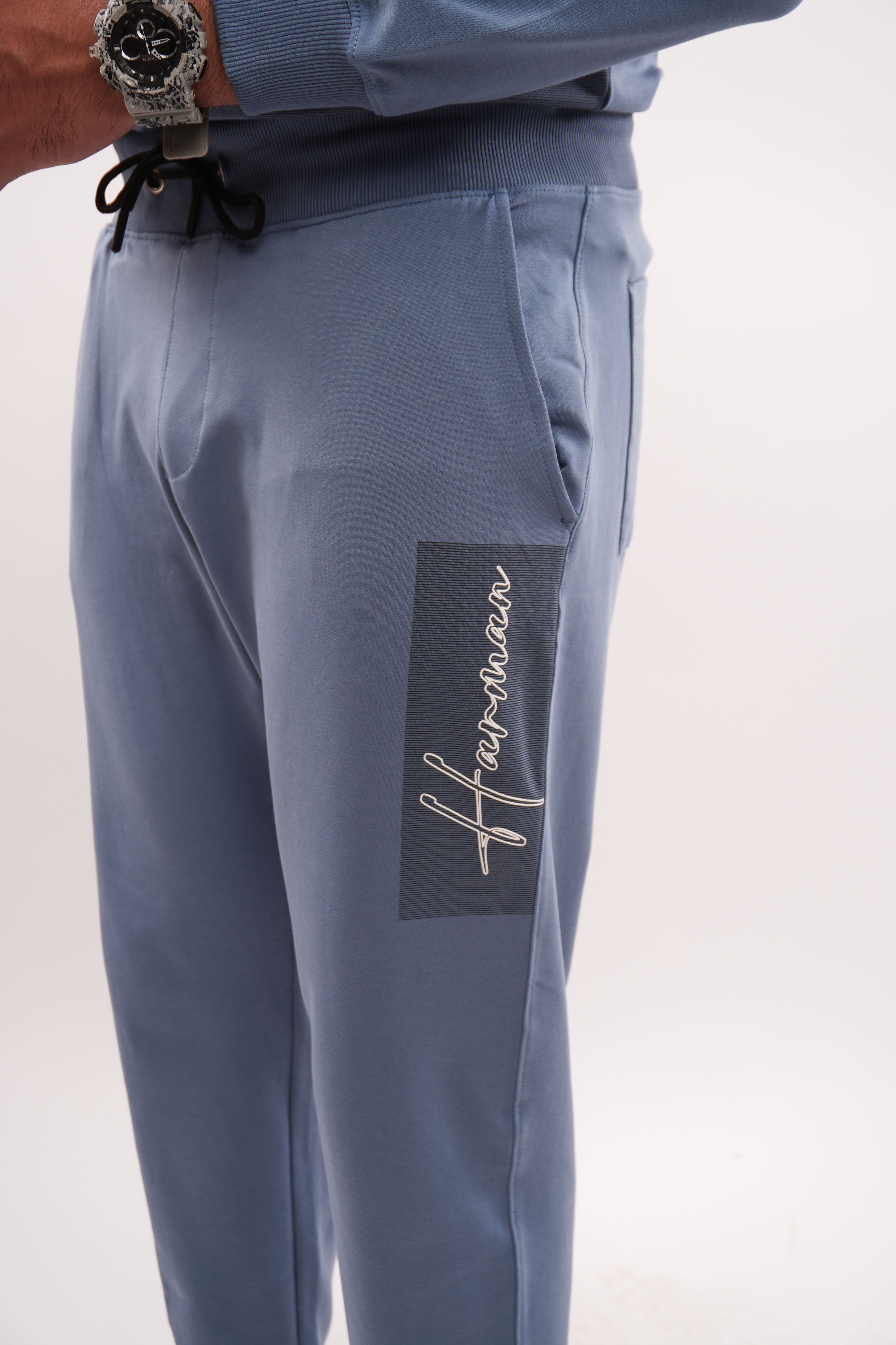 Steel Blue Regular Fit Joggers