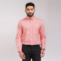 Coral Orange Regular Fit Shirt