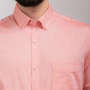 Coral Orange Regular Fit Shirt