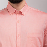Coral Orange Regular Fit Shirt