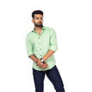 Pista Green Printed Slim Fit Shirt