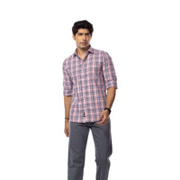 Pink Check Slim Fit Shirt