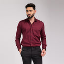 Maroon Regular Fit Shirt