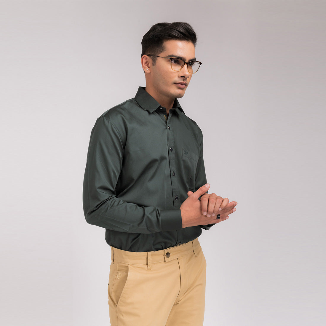 Pine Green Regular Fit Shirt
