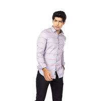 Grey Stripes Slim Fit Shirt