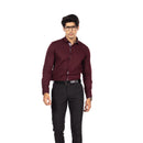 Maroon Solid Slim Fit Shirt