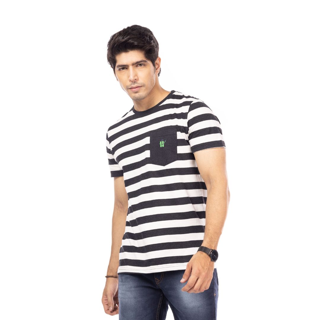 Melange Stripes Regular Fit T-Shirt