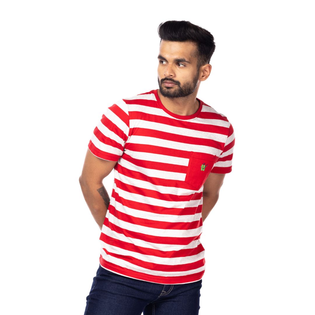 Red Stripes Regular Fit T-Shirt