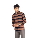 Brown Stripes Slim Fit Shirt