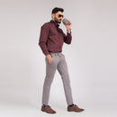 Maroon Stripes Regular Fit Shirt