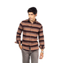 Brown Stripes Slim Fit Shirt