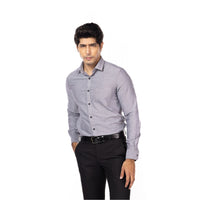 Solid Grey Classic Slim Fit Shirt