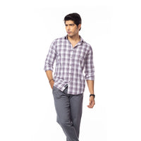 White Checks Slim Fit Shirt