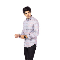 Grey Stripes Slim Fit Shirt