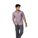 Pink Check Slim Fit Shirt