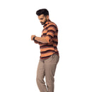 Camel Stripes Slim Fit Shirt