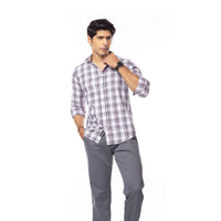 White Checks Slim Fit Shirt