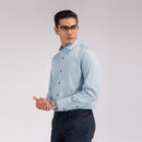 Sky Blue Stripes Regular Fit Shirt