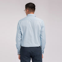 Sky Blue Stripes Regular Fit Shirt