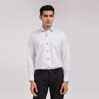 Daisy White Stripes Regular Fit Shirt