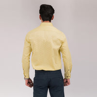 Blonde Yellow Print Regular Fit Shirt