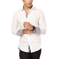 Creme Slim Fit Shirt