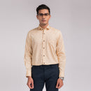 Yellow Motif Print Regular Fit Shirt