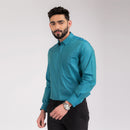Bluish Green Regular Fit Shirt