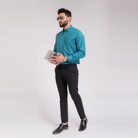 Bluish Green Regular Fit Shirt