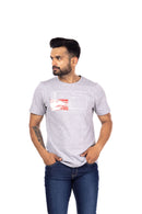 Round Neck Half Sleeves Regular Fit Solid Print Tshirt