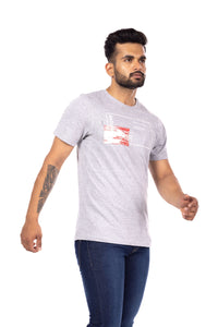 Round Neck Half Sleeves Regular Fit Solid Print Tshirt