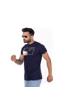 Round Neck Half Sleeves Regular Fit Solid Print Tshirt