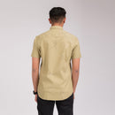 Light Olive Print Slim Fit Shirt