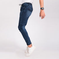 Indigo Blue Regular Fit Denim Joggers