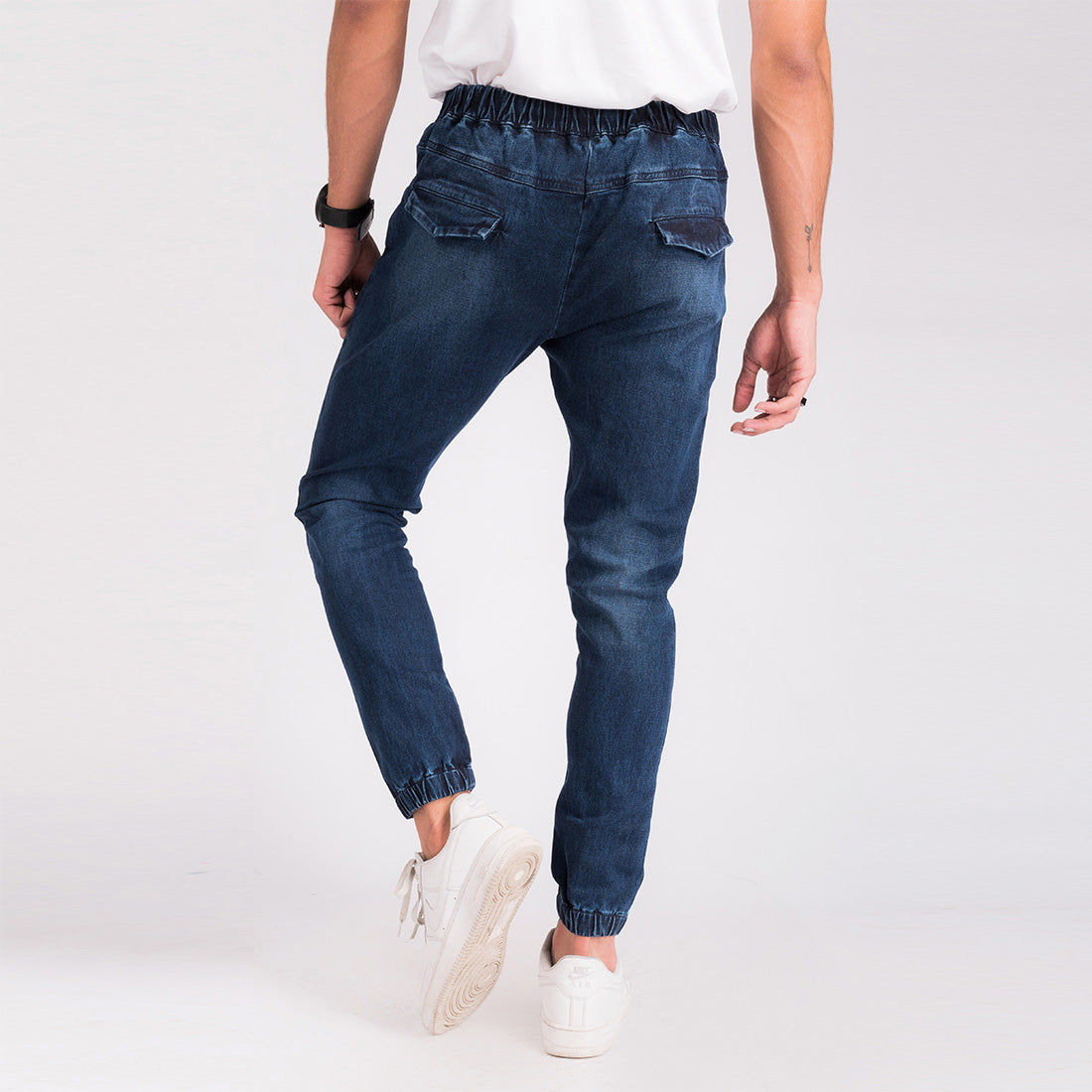 Indigo Blue Regular Fit Denim Joggers