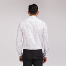 White Pattern  Slim Fit Shirt